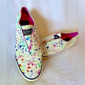 Milly for Sperry, multicolored canvas laceless dock shoe Size 9 Slightly worn